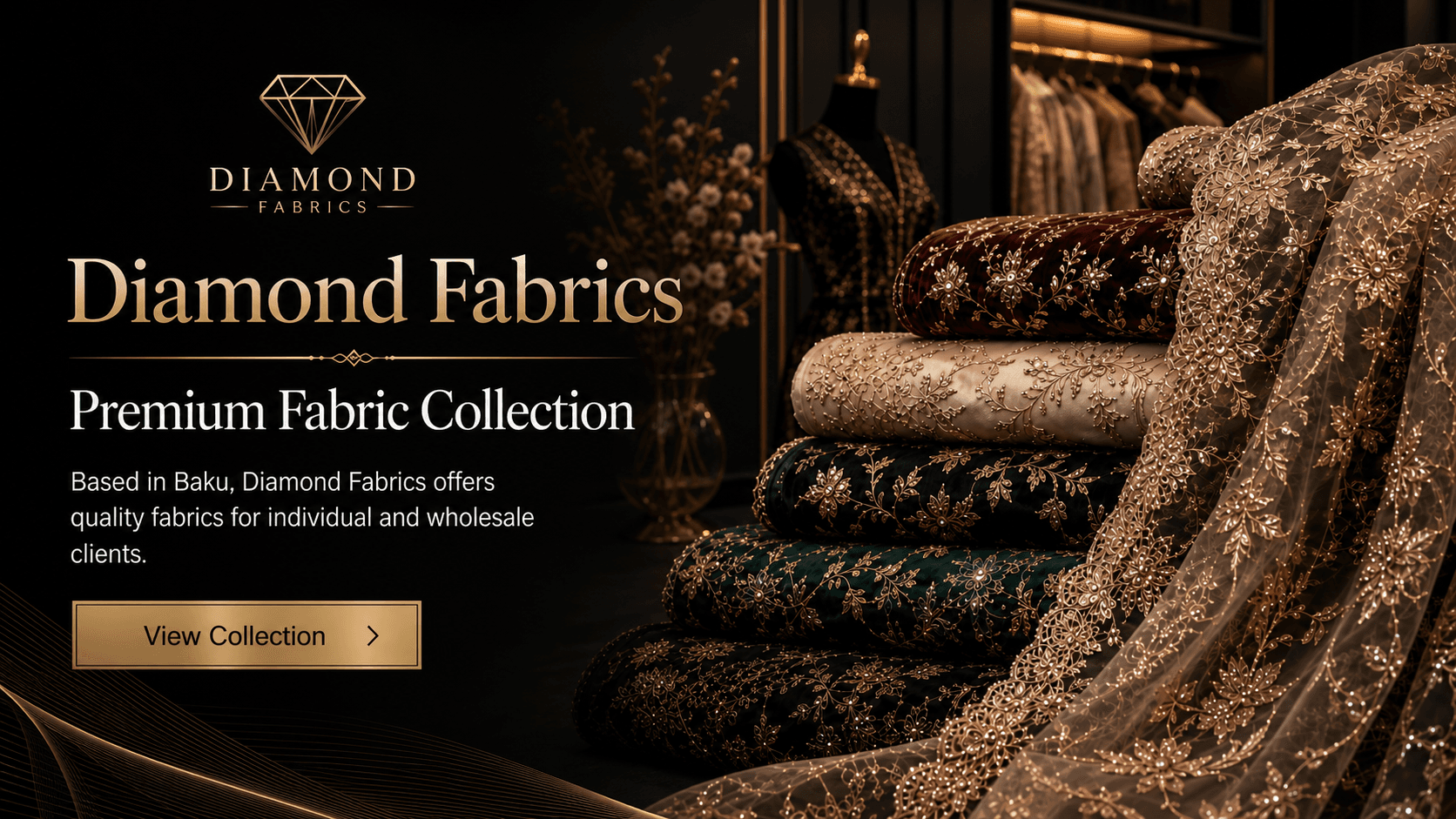 Diamond Fabrics premium fabric collection banner