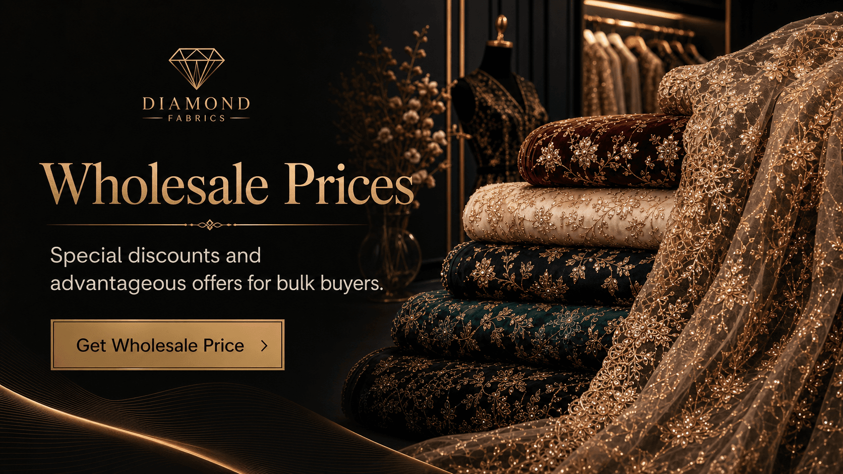 Diamond Fabrics wholesale prices banner